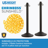 US Weight ChainBoss Stanchion - Black Stanchion - Fillable Base
