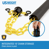 US Weight ChainBoss Stanchion - Black Stanchion - Prefilled Base