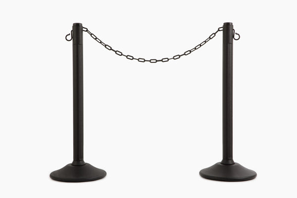 US Weight ChainBoss Stanchion - Black Stanchion - Prefilled Base