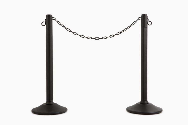 US Weight ChainBoss Stanchion - Black Stanchion - Prefilled Base