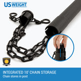 US Weight ChainBoss Stanchion - Black Stanchion - Prefilled Base