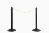US Weight ChainBoss Black Filled Crowd Control Plastic Stanchions With 10' of Plastic Chain