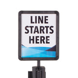 US Weight Plastic Stanchion Sign Holder Frame with Plexiglass Covers for ChainBoss and Sentry Posts