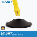 US Weight ChainBoss Stanchion - Yellow Stanchion - Prefilled Base