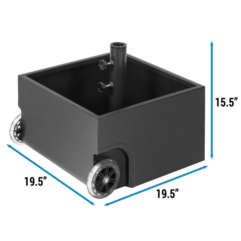 large patio umbrella with planter box stand US Weight Decorative Umbrella Base Planter Box