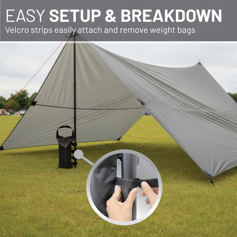 US Weight Economy Black Fillable Canopy Weight Bags (4-Pack)