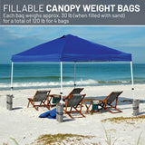 US Weight Titan Sand Fillable Canopy Weight Bags 4-Pack Set for Heavy Duty Pop-Up Tents