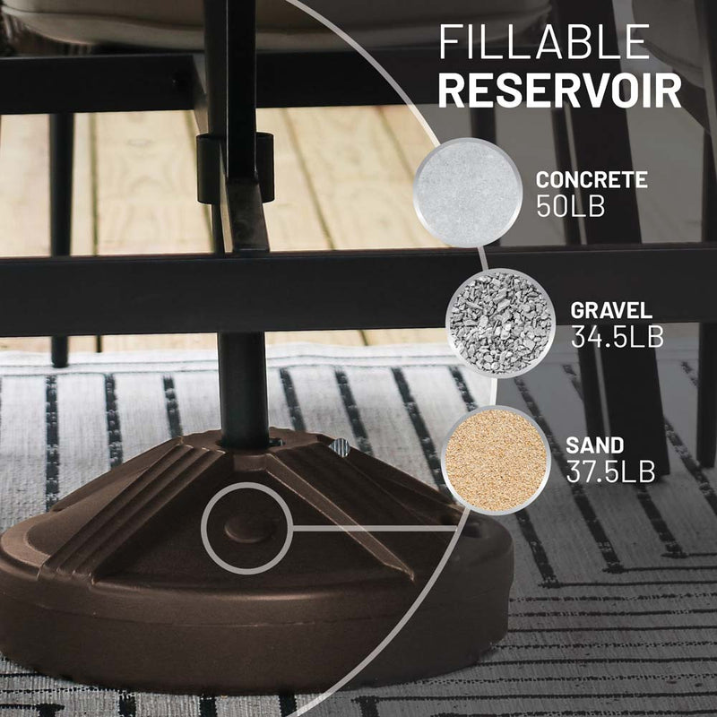 50 lbs patio umbrella base US Weight 50-Pound Premium Fillable Table Weighted Stand Beige Berkley Glowstik Berkley Catfish Color:1.8M 6FT duty base keeps outdoor L2196 Baitholder Circle Hook