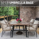 US Weight Durable 50LB Capacity Fillable Umbrella Base for Patio Table
