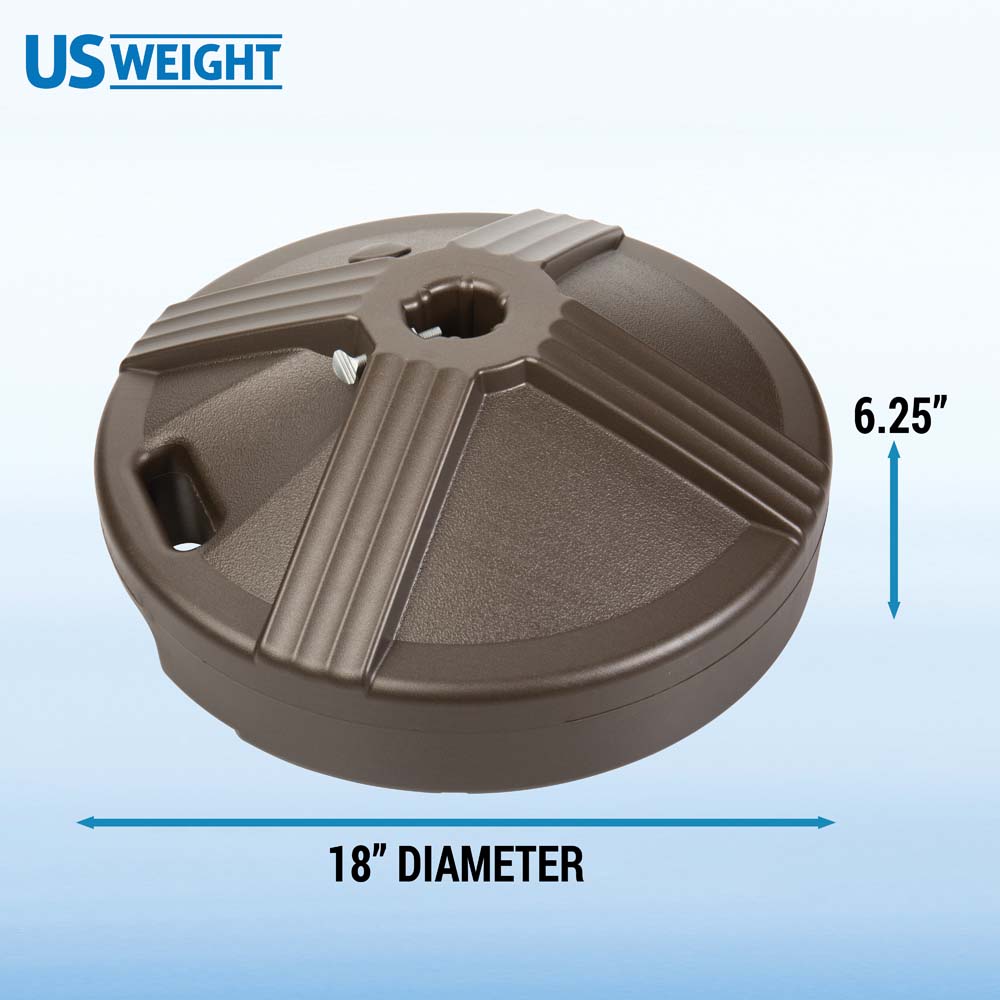 US Weight Durable 50LB Capacity Fillable Umbrella Base for Patio Table Beige