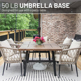 US Weight Durable 50LB Capacity Fillable Umbrella Base for Patio Table