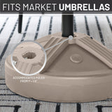 US Weight Durable 50LB Capacity Fillable Umbrella Base for Patio Table