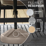 US Weight Durable 50LB Capacity Fillable Umbrella Base for Patio Table