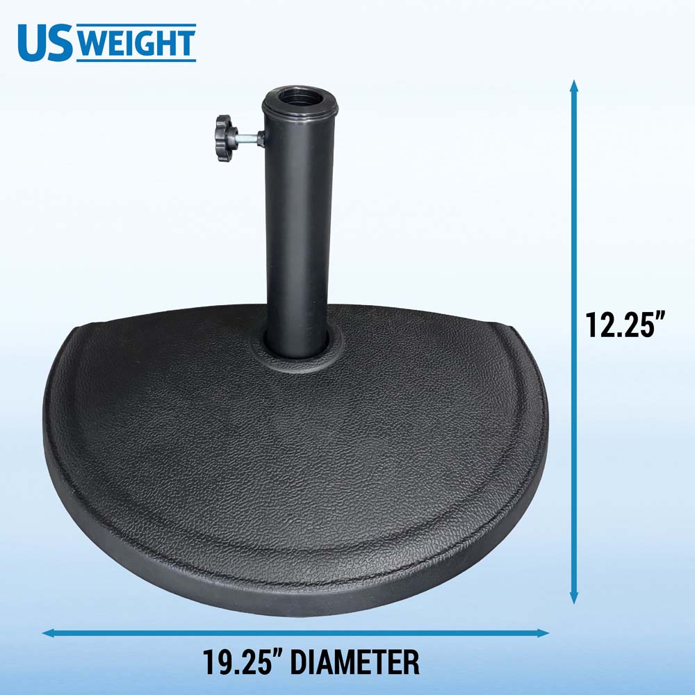 Us Weight Half Round 20 lb Patio Umbrella Base