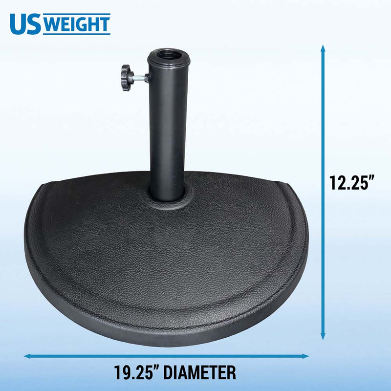25 lbs round patio umbrella base Us Weight Half Round 20 lb Patio Umbrella Base