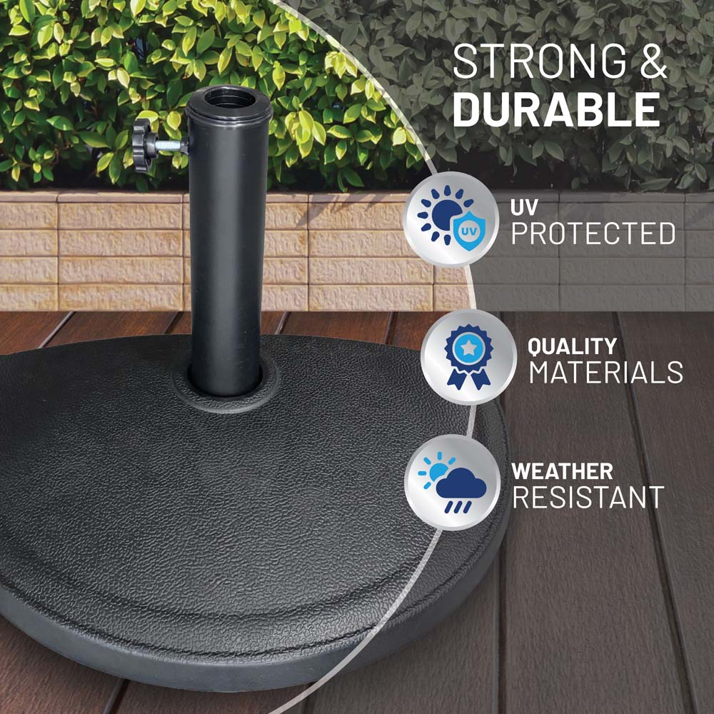 half round patio umbrella stand Us Weight Half Round 20 lb Patio Umbrella Base