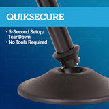 US Weight Premium Black Steel Stanchion with 7.5' Foot Retractable Belt - Multiple Color Options