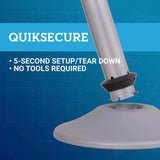 US Weight Premium Silver Steel Stanchions with 7.5' Belt - Multiple Color Options