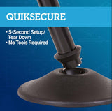 US Weight Premium Black Steel Stanchion with 7.5-Foot Retractable Belt Crowd Control Barrier