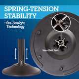 US Weight Premium Black Steel Stanchion with 7.5' Foot Retractable Belt - Multiple Color Options