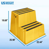 US Weight Yellow Safety Steps – Lightweight & Durable Anti-Slip Step Stools with High Visibility for Home, Office, and Industrial Use
