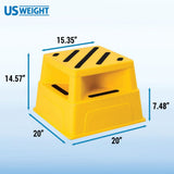 US Weight 2-Step Square Yellow Safety Step