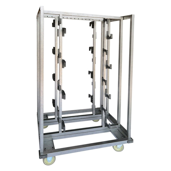 US Weight Heavy Duty Stanchion Storage Transport Cart Holds 16 Posts for Crowd Control Barriers
