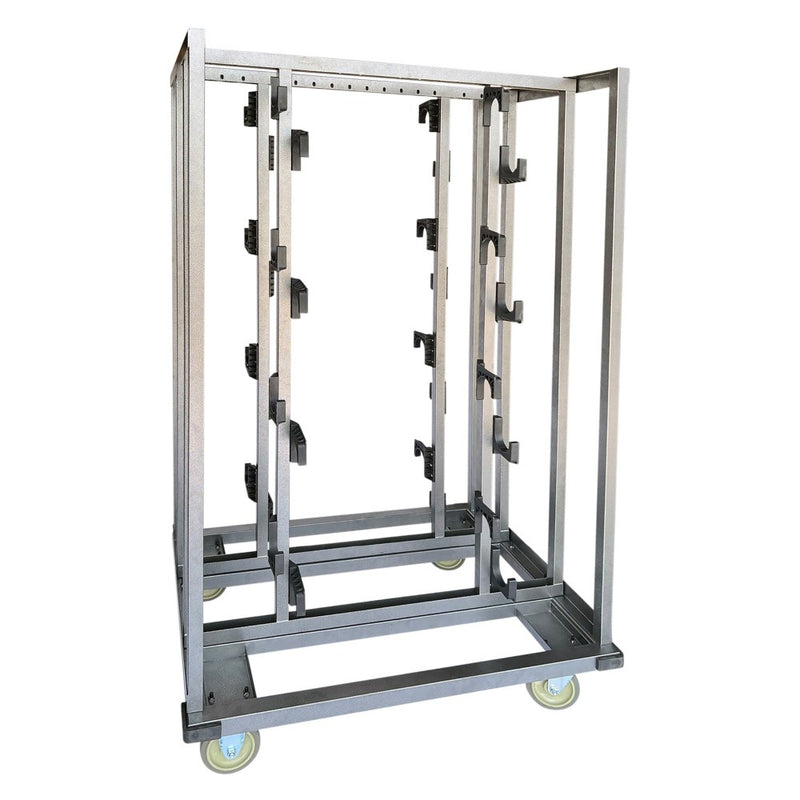 US Weight Heavy Duty Stanchion Storage Transport Cart Holds 16 Posts for Crowd Control Barriers