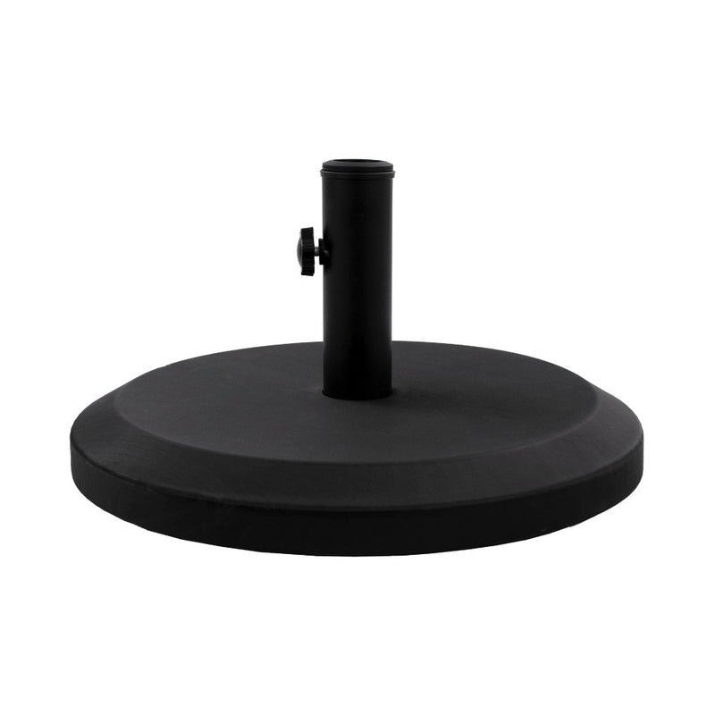 US Weight 22 lbs. Prefilled Heavy Duty Black Patio Umbrella Base 