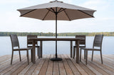 US Weight 22 lbs. Prefilled Heavy Duty Black Patio Umbrella Base 