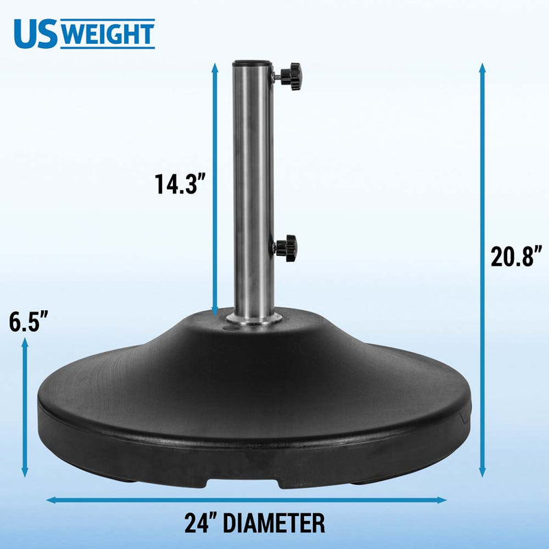 heavy duty commercial patio umbrella base Best Choice Products 123lb Capacity Fillable Mobile Market Stand for Patio, Deck, Poolside w/ 4 Wheels, 2 Locks, 2 Knobs, Wind-Resistant Design the same material used in aerospace engineering and surgical instruments. US Weight 120lb Capacity Fillable