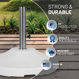 US Weight 120-Pound Heavy Duty Fillable Freestanding Weighted Umbrella Base Stand