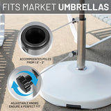 US Weight 120-Pound Heavy Duty Fillable Freestanding Weighted Umbrella Base Stand