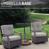 US Weight 120-Pound Heavy Duty Fillable Freestanding Weighted Umbrella Base Stand