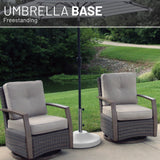 US Weight 120-Pound Heavy Duty Fillable Freestanding Weighted Umbrella Base Stand