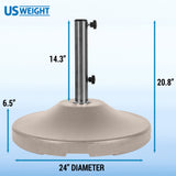 US Weight 120LB Capacity Fillable Free Standing Umbrella Base