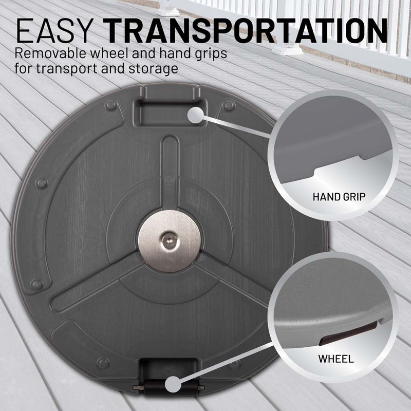 US Weight 80LB Capacity Fillable Freestanding Umbrella Base
