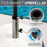 US Weight 80-Pound Heavy Duty Fillable Freestanding Weighted Umbrella Base Stand