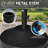 US Weight 30-Pound Durable Concrete Pre-filled Patio Table Weighted Umbrella Base Stand