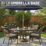 US Weight 30-Pound Durable Concrete Pre-filled Patio Table Weighted Umbrella Base Stand
