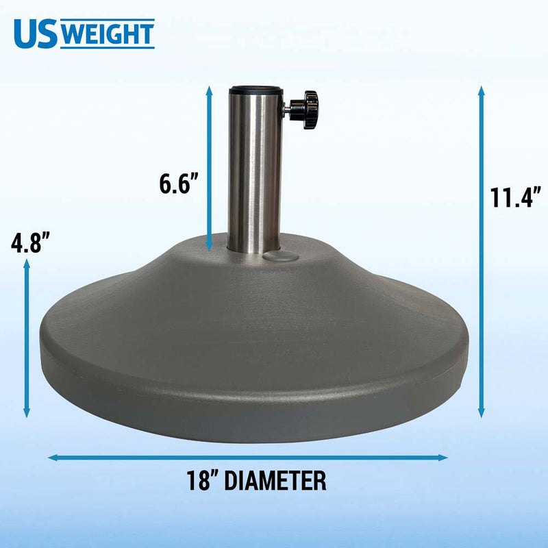 50 lbs patio umbrella base US Weight Premium 50 Pound Prefilled Umbrella Base for Patio Table
