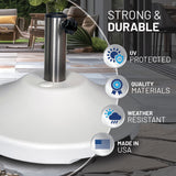 US Weight 50-Pound Durable Concrete Pre-filled Patio Table Weighted Umbrella Base Stand