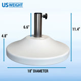 US Weight 50-Pound Premium Fillable Patio Table Weighted Umbrella Base Stand