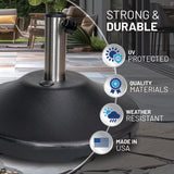 US Weight 50-Pound Premium Fillable Patio Table Weighted Umbrella Base Stand