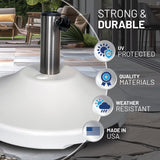 US Weight 50-Pound Premium Fillable Patio Table Weighted Umbrella Base Stand