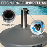 US Weight Premium Fillable Umbrella Base for Patio Table