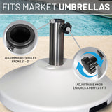 US Weight 50-Pound Premium Fillable Patio Table Weighted Umbrella Base Stand