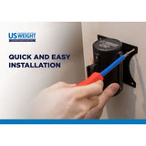 US Weight Wall Mount Retractable Belt Barrier Heavy Duty Black Crowd Control Line Receiver