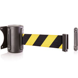 US Weight Wall Mount Retractable Belt Barrier Heavy Duty Black Crowd Control Line Receiver
