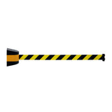 US Weight Magnetic Wall Mount Retractable Yellow and Black Do Not Enter Belt Barrier, 33 Foot Safe Crowd Control System with Strong Magnets, Portable Black and Yellow Case for Indoor or Outdoor Use